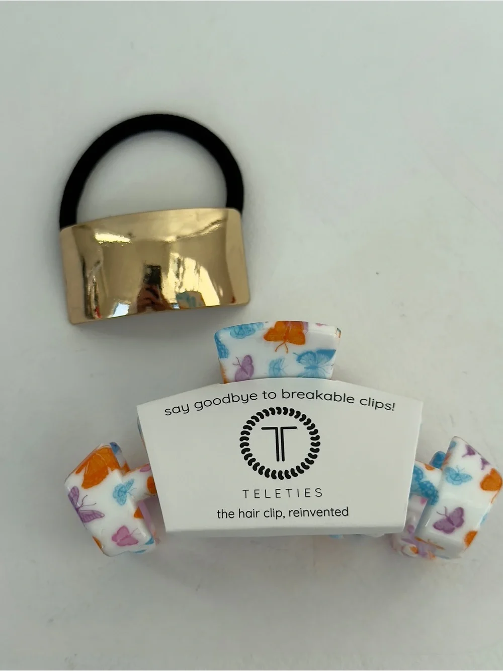 TELETIES Fluttering By Medium Hair Clip with Bonus Scrunchie. NEW!